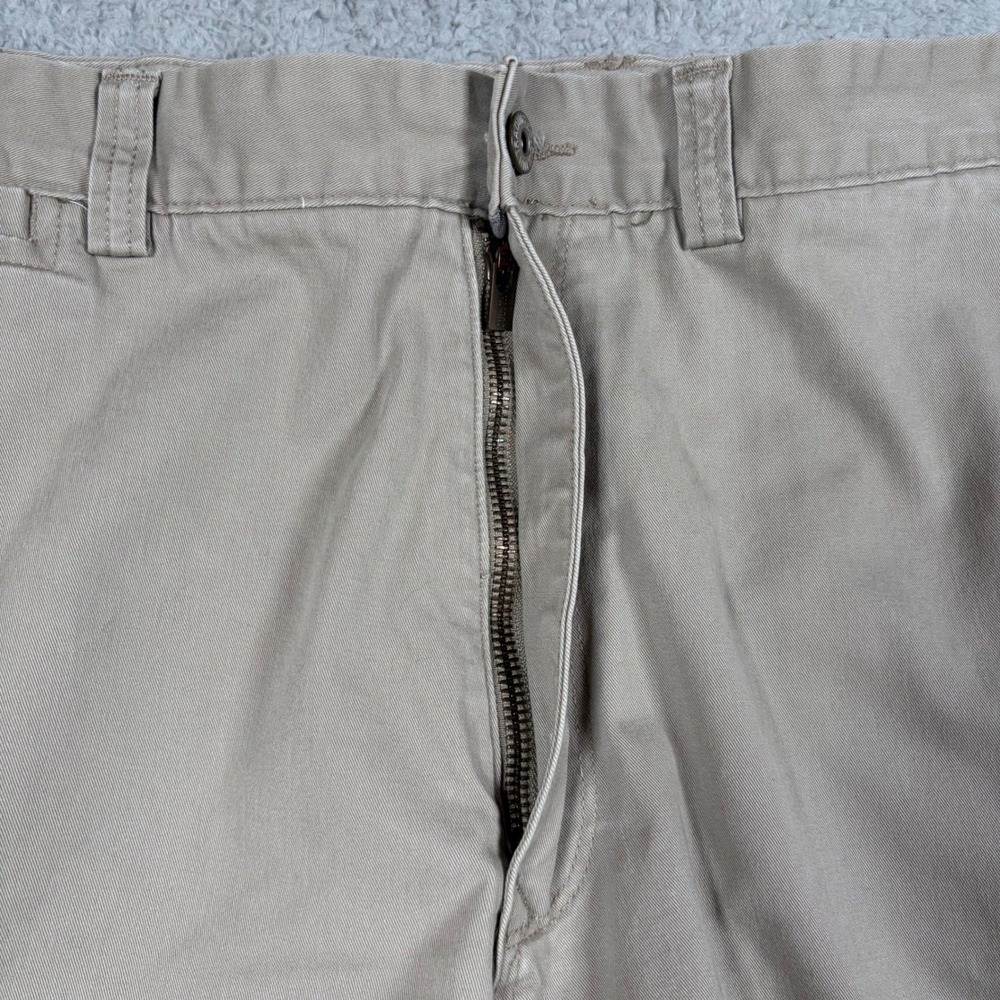 Duluth Trading Co Mens Flex Ballroom Khakis Tan Pants 40x32 Zipper Side Pocket - Picture 6 of 10